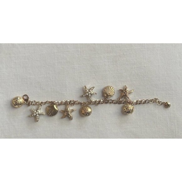 Charter Club Women's Nautical Coastal Charm Bracelet Gold Tone - Picture 5 of 8